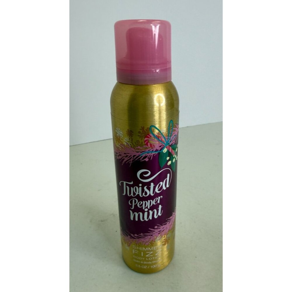 Bath & Body Works Twisted Pepper Mint Shimmer Fizz Body Lotion 3.5 fl oz / 100 g